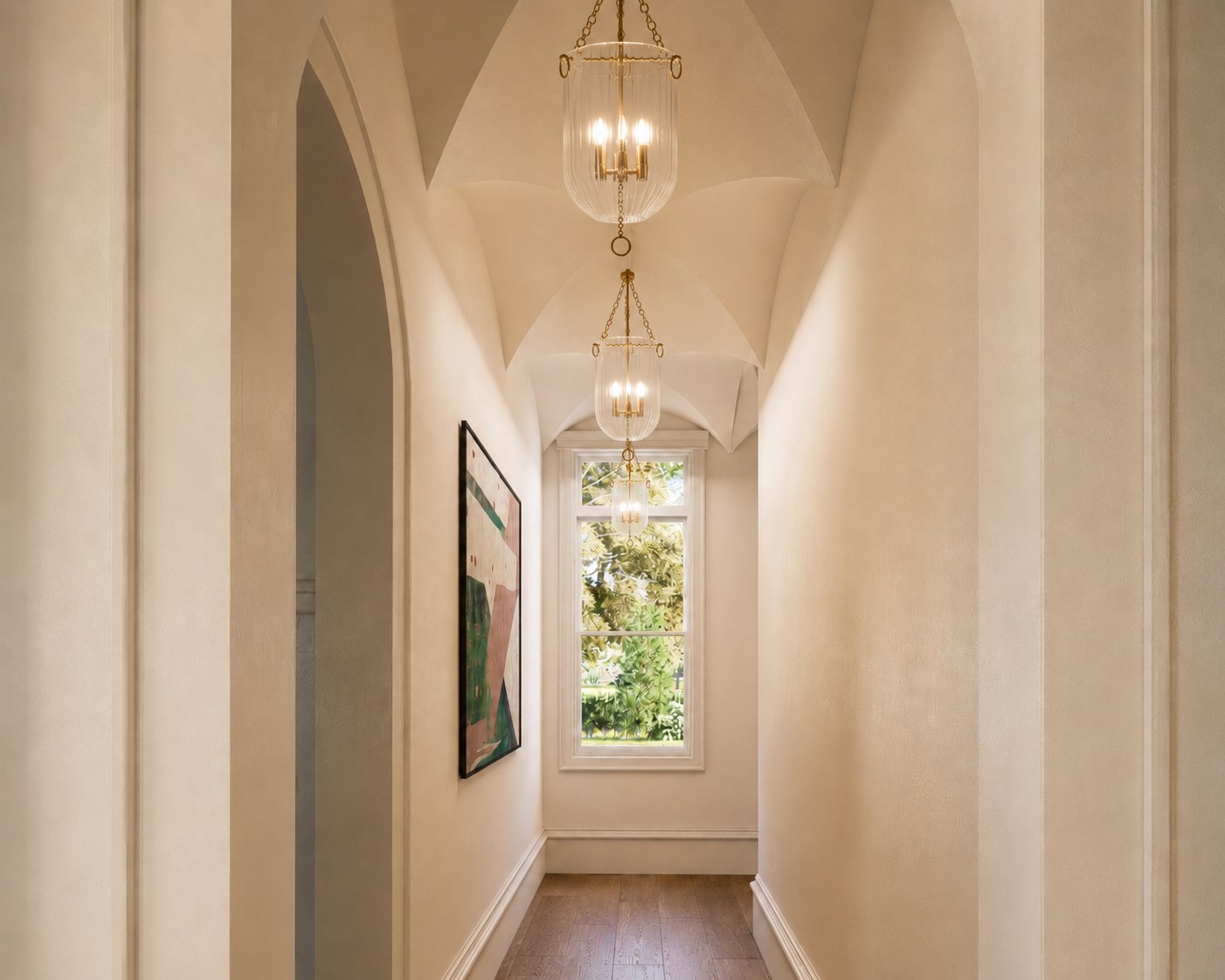 The Grandview Estate proposed master hallway architectural rendering